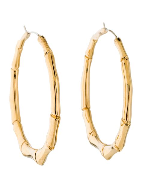 gucci hoops gold|gucci bamboo jewelry.